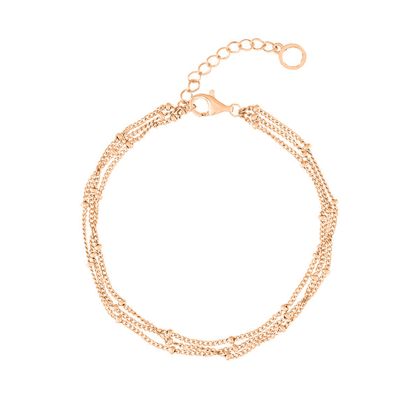 FS0114 925 Sterling Silver Triple-layered spheres bracelet