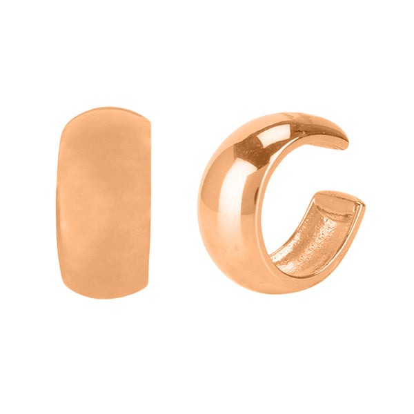 FE0716 925 Sterling Silver Dome Earrings Cuff