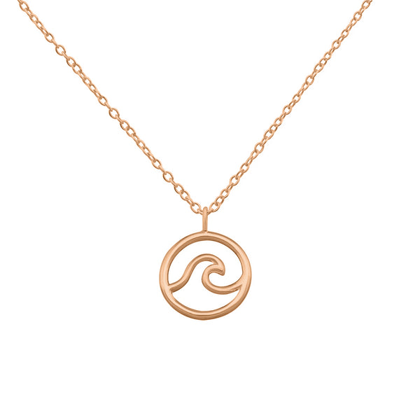 FX0028 925 Sterling Silver Ocean Wave Necklace
