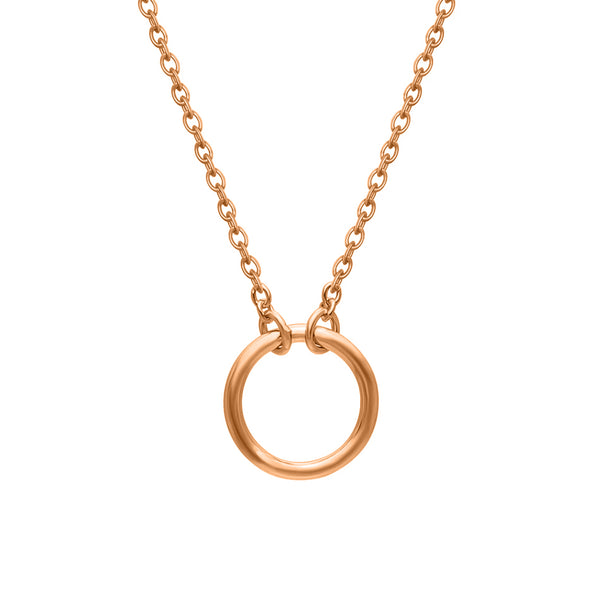 FX0013 925 Sterling Silver Minimal Circle Choker Necklace