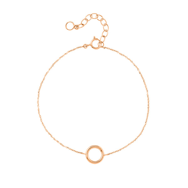 FS0098 925 Sterling Silver Gold 360 Round Bracelet