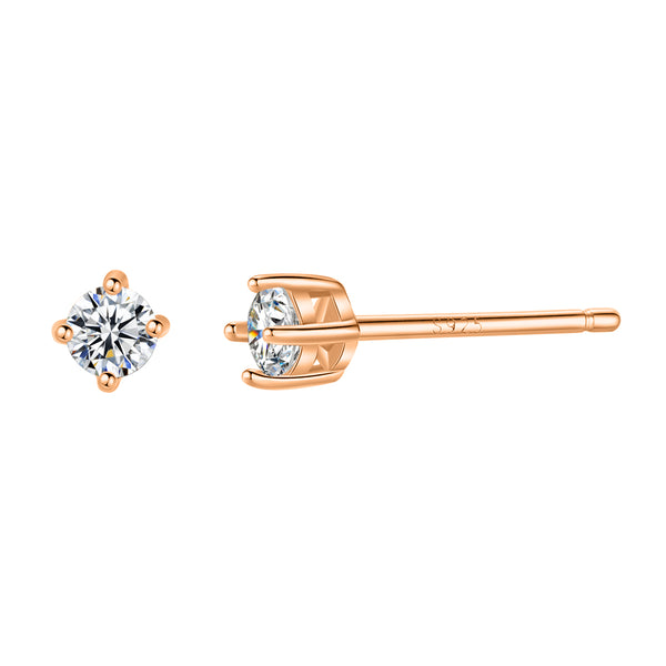 FE0002 925 Sterling Silver Cubic Zircon Stud Earrings