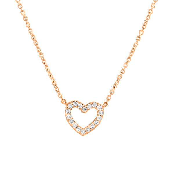 FX0289 925 Sterling Silver Heart Necklace