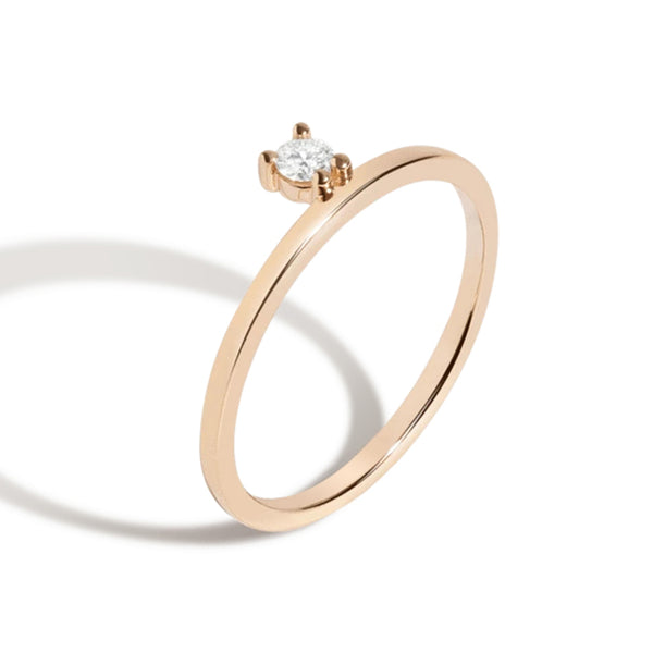 FJ0051 925 Sterling Silver Floating Diamond Ring