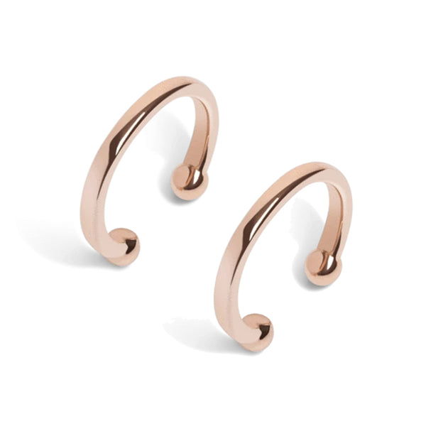 FE0256 925 Sterling Silver Simple Mini Ball Earrings Cuff