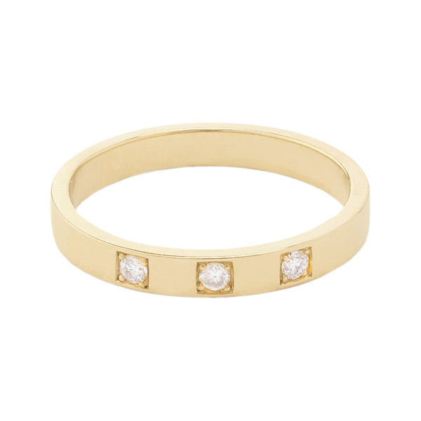 FJ0249 925 Sterling Silver Diamonds Band Ring