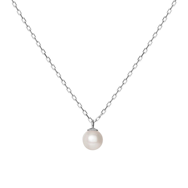 FX0095 925 Sterling Silver Simple Pearl Necklace