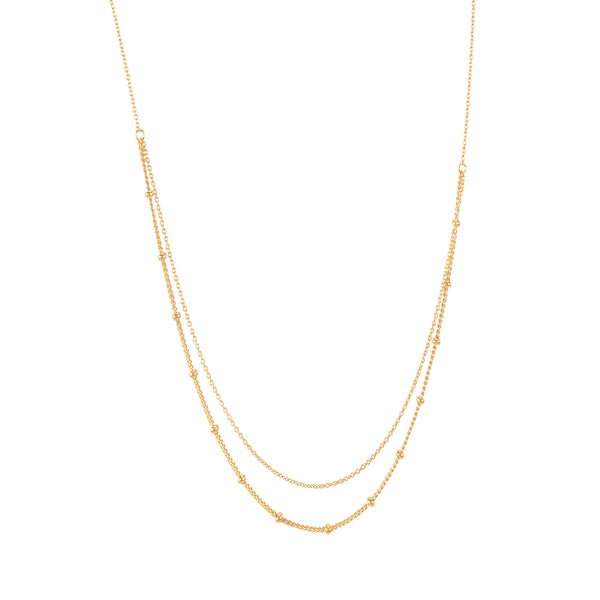 FX0295 925 Sterling Silver Layered Spheres Necklace