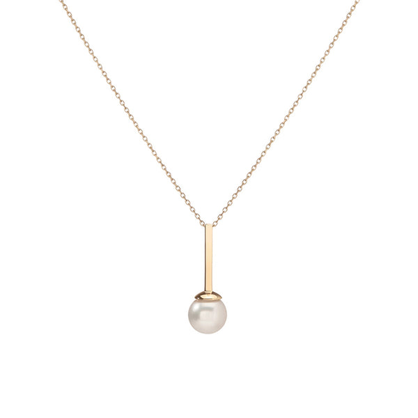 FX0094 925 Sterling Silver Simple Pearl Pendant Necklace