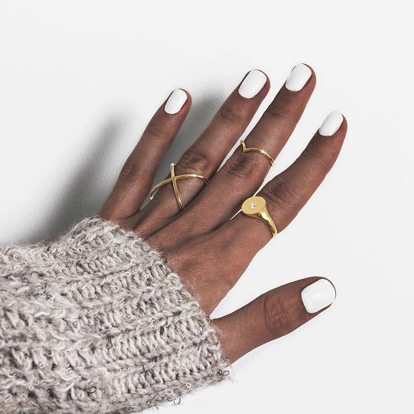 FJ0201 925 Sterling Silver Herringbone Ring