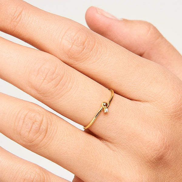 FJ0203 925 Sterling Silver Ball Ring