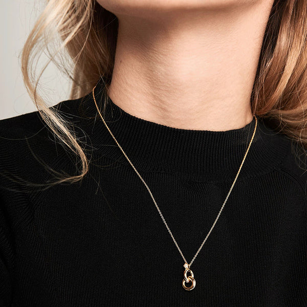 FX0269 925 Sterling Silver Mini Circle Connection Necklace