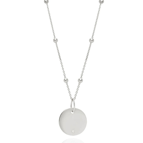 FX0052 925 Sterling Silver Basic Coin Necklace