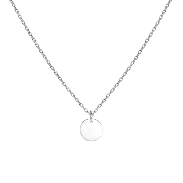 FX0071 925 Sterling Silver Large Coin Pendant Necklace