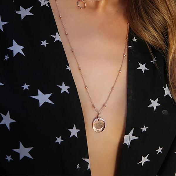 FX0048 925 Sterling Silver Basic Coin Necklace