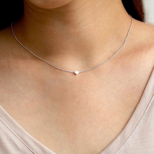 FX0023 925 Sterling Silver Heart Necklace