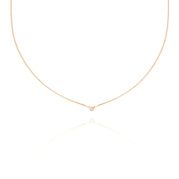 FX0053 925 Sterling Silver Basic Diamond Necklace