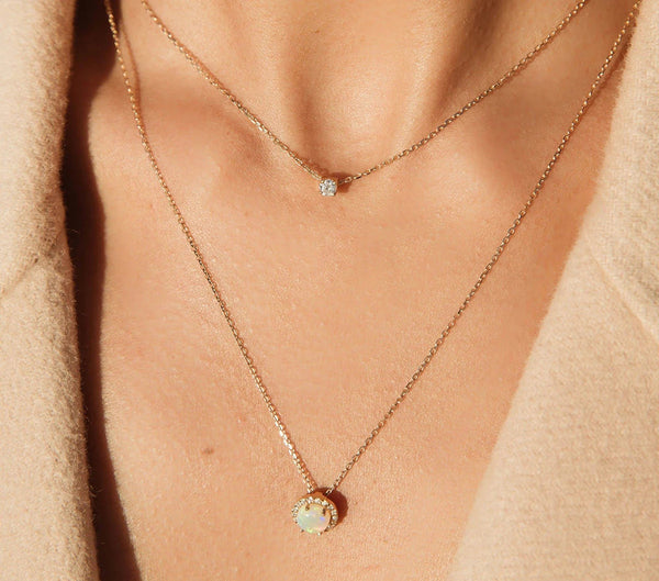 FX0077 925 Sterling Silver Medium Diamond Pendant Necklace