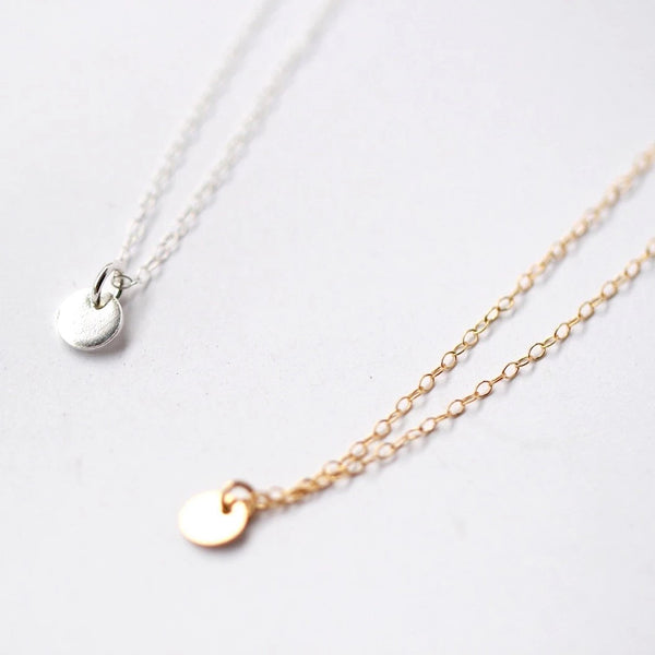 FX0020 925 Sterling Silver Little Disc Choker Necklace