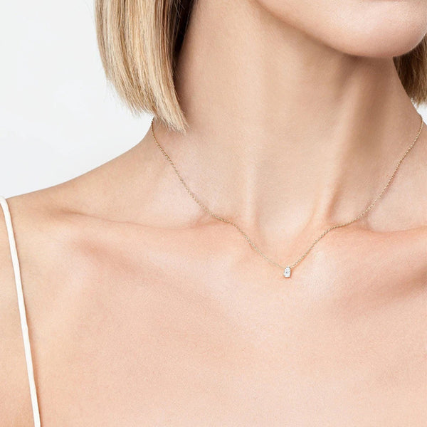 FX0097 925 Sterling Silver Diamond Pendant Necklace