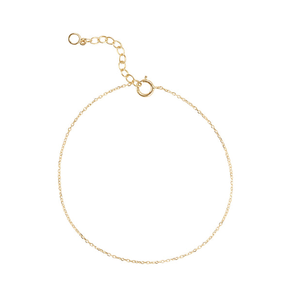 FS0101 925 Sterling Silver Simple Chain Bracelet