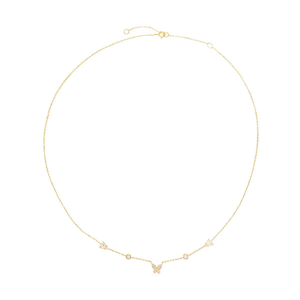 FX0243 925 Sterling Silver Butterfly Necklace