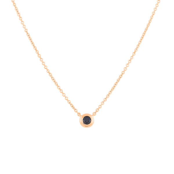 FX0285 925 Sterling Silver Cubic Zirconia Bezel Minimalist Necklace