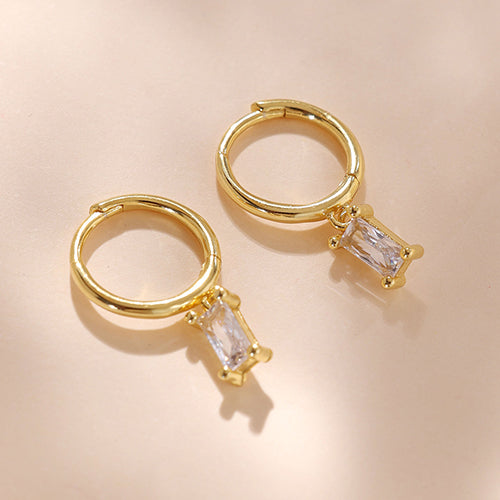 YHE0252 925 Sterling Silver Girls Cubic Zirconia Dangle Earring