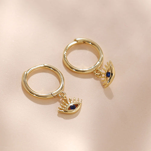 YHE0156 925 Sterling Silver Evil Eye Dangle Earring For Women