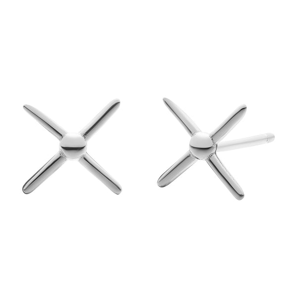 FE0255 925 Sterling Silver X Earrings