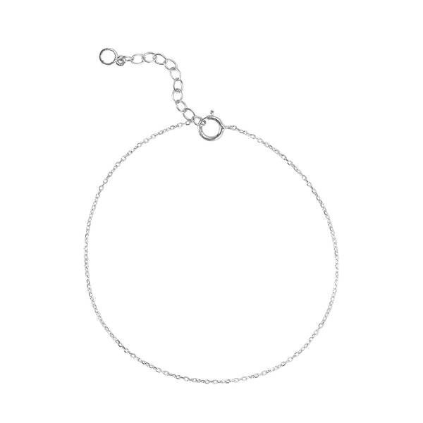 FS0101 925 Sterling Silver Simple Chain Bracelet