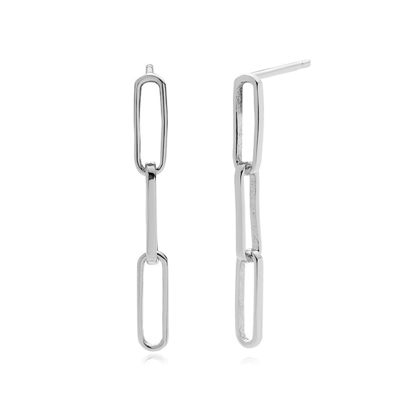 FE0240 925 Sterling Silver Chain Earrings