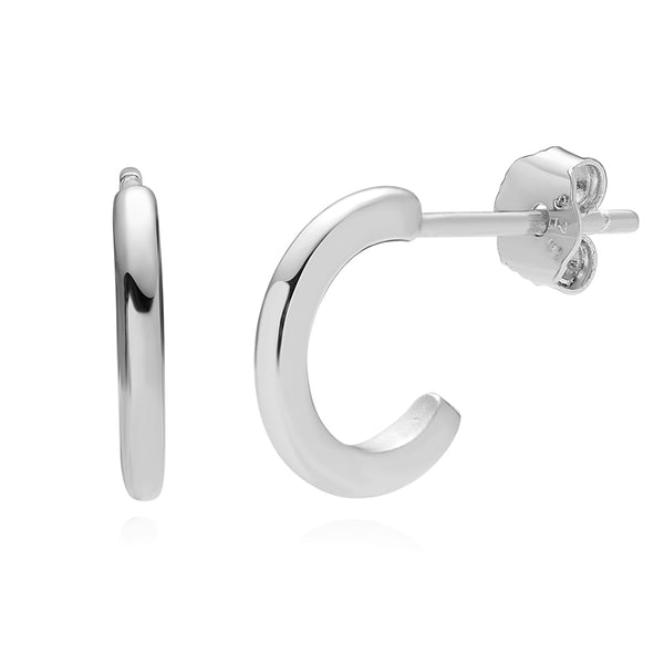 FE0262 925 Sterling Silver Gold Huggies Earrings