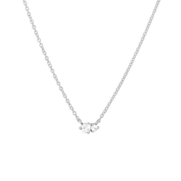 FX0309 925 Sterling Silver Zircon Necklace