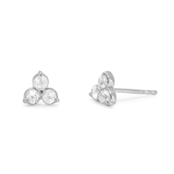 FE0743 925 Sterling Silver Lotus Studs Earrings