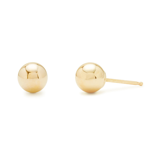 FE0736 925 Sterling Silver Bold Sphere Studs Earrings