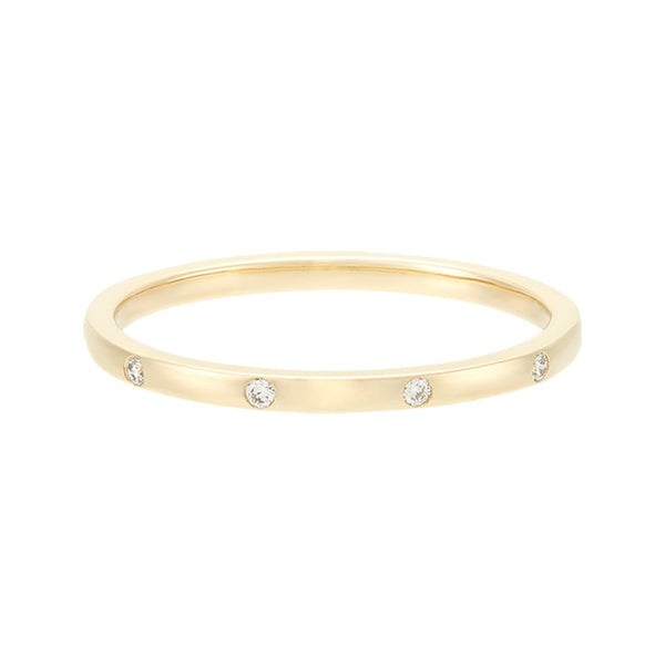 FJ0258 925 Sterling Silver Dotted Diamonds Ring