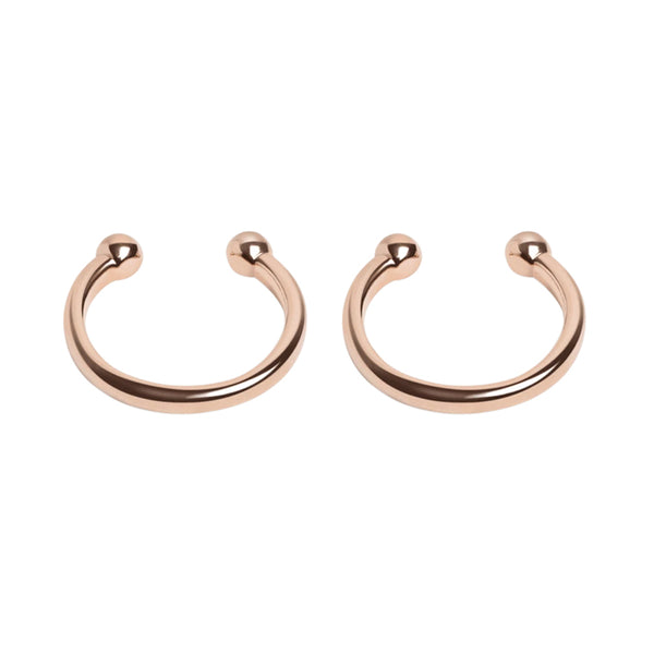 FE0256 925 Sterling Silver Simple Mini Ball Earrings Cuff
