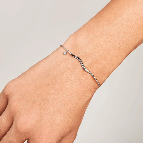 FS0096 925 Sterling Silver Fashion Zircon Bracelet