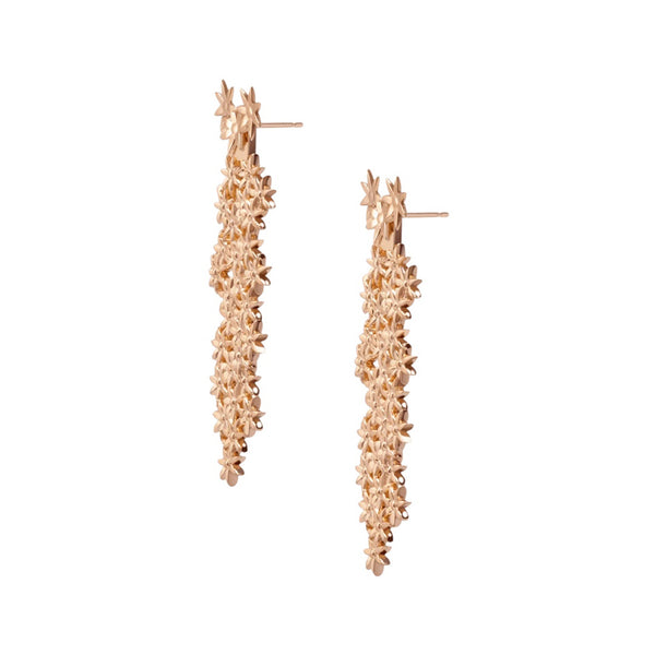 FE0271 925 Sterling Silver Large Flower Cluster Earrings