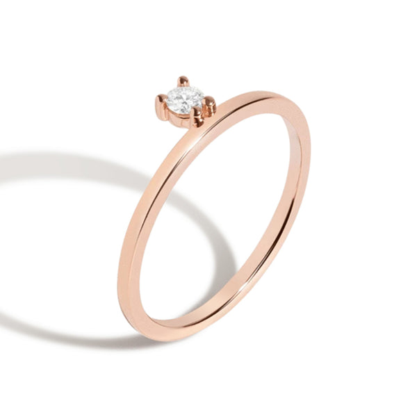 FJ0051 925 Sterling Silver Floating Diamond Ring