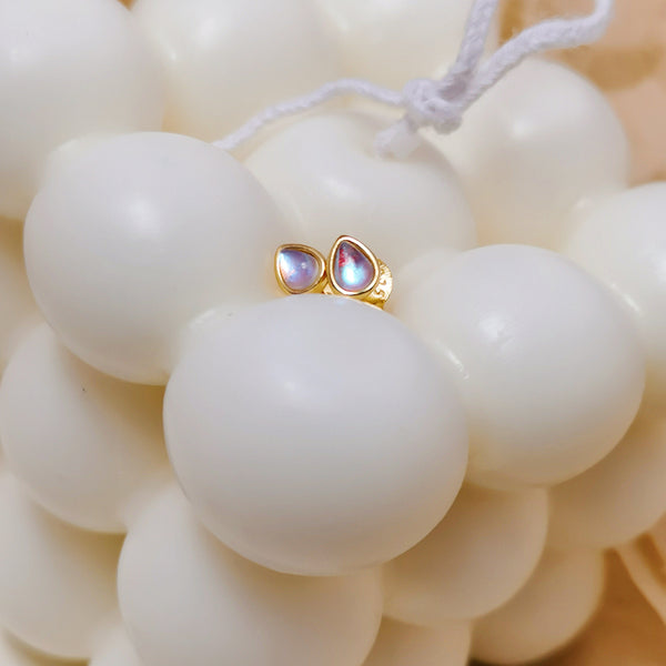 FE0157 Moonstone Droplet Stud Earrings