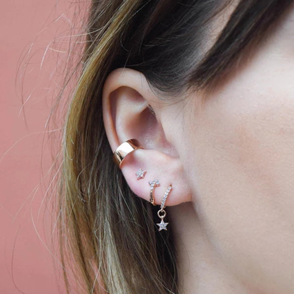 FE0218 Mystic Star Huggies Earrings