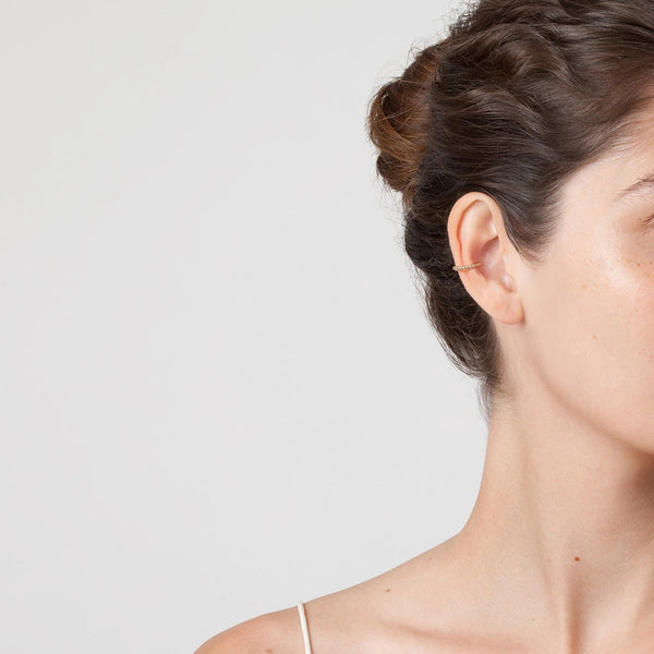 FE0250 925 Sterling Silver Mini Circle Ear Cuff