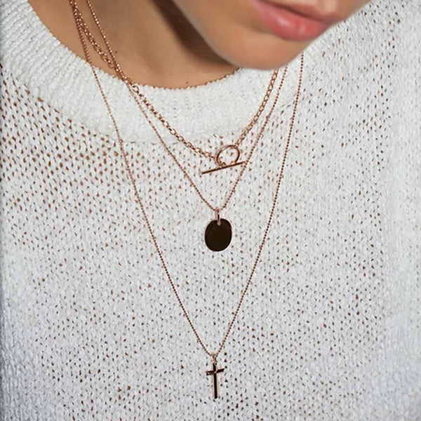 FX0057 925 Sterling Silver boyfriend cross Necklace