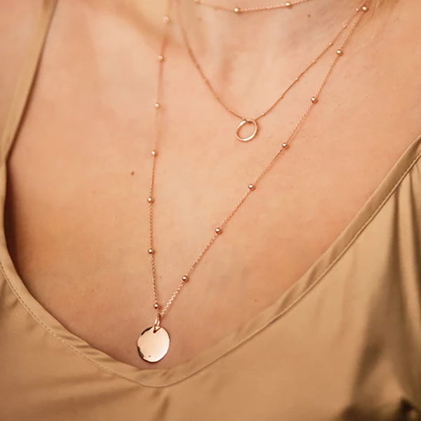 FX0052 925 Sterling Silver Basic Coin Necklace