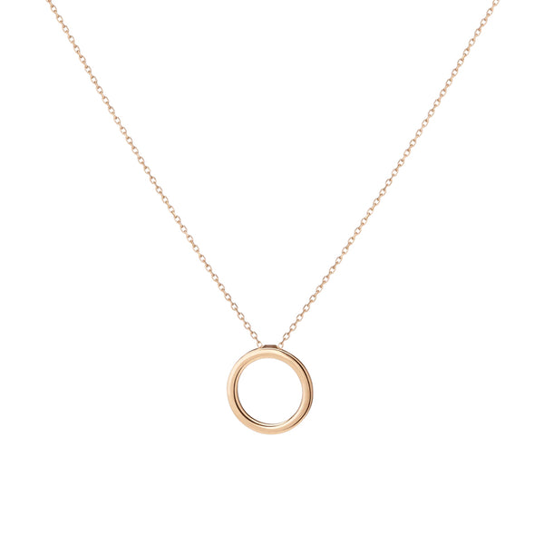 FX0080 925 Sterling Silver Circle Pendant Necklace