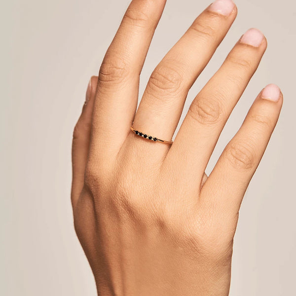 FJ0216 925 Sterling Silver Diamond Bar Ring