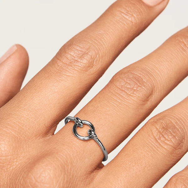 FJ0214 925 Sterling Silver Round Chain Ring