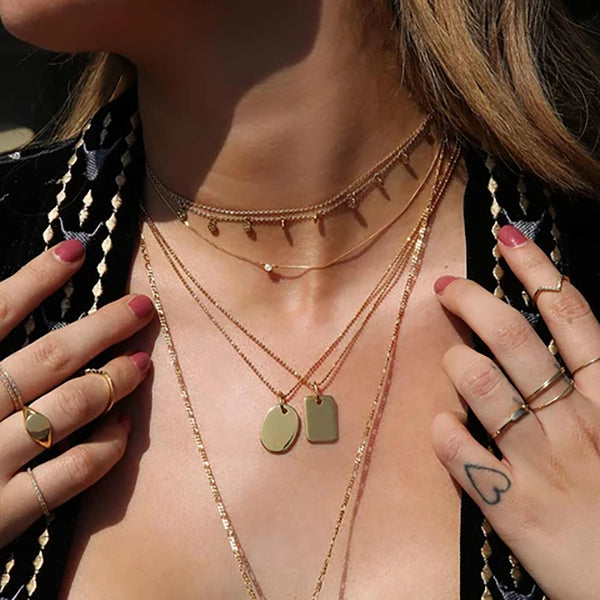 FX0049 925 Sterling Silver basic medium necklace